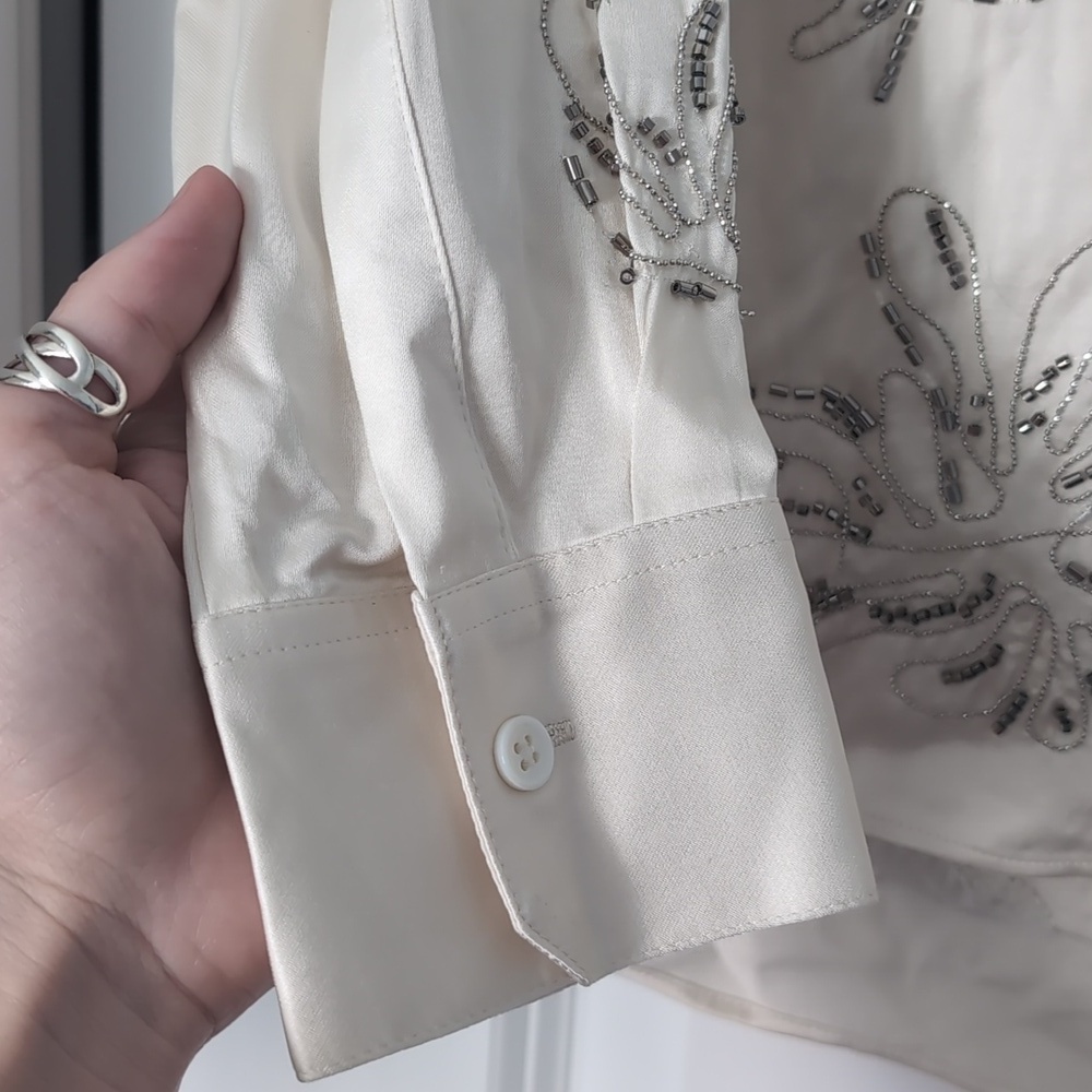 NWT Zara Embroidered Beaded Top - Picture 9 of 11